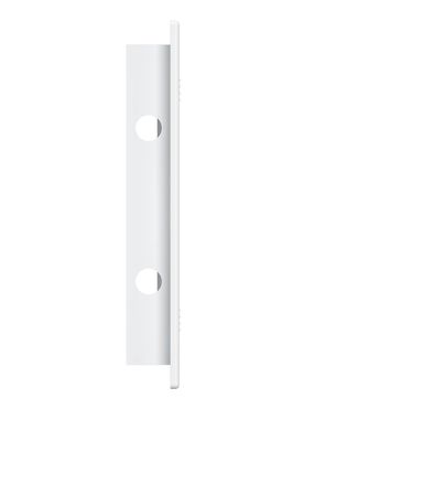 Дверца пластиковая АБС 168х168 (146х146) белая с фланцем, ручка