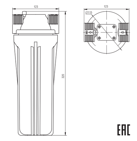 Магистральный фильтр для горячей воды FMR-1/2