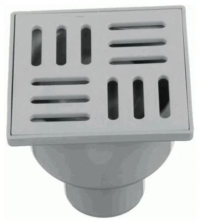 Трап РР канализационный вертикальный 50 (100х100) серый