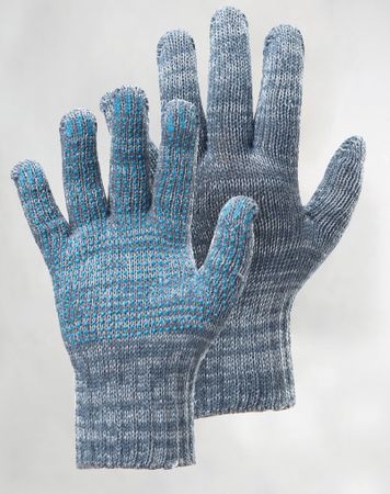 Перчатки х/б, ПВХ "точка" 6 нитей, серые (пара)