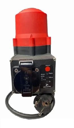 Блок автоматики с манометром TIM PS-01A3 (диап настройки 1,5-3 бар) с манометром проводом и вилкой.