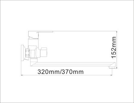 Смеситель BOOU для ван. однор., B8289-18F длин. изл.