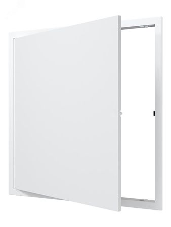 Дверца пластиковая АБС 418х418 (396х396) белая с фланцем