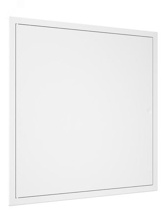 Дверца пластиковая АБС 418х418 (396х396) белая с фланцем