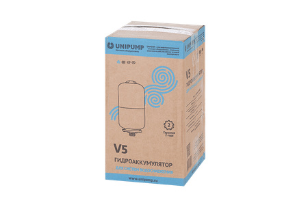 Бак для водоснабжения  5 л. (вертикальный), мембранный расширительный, без ножек UNIPUMP