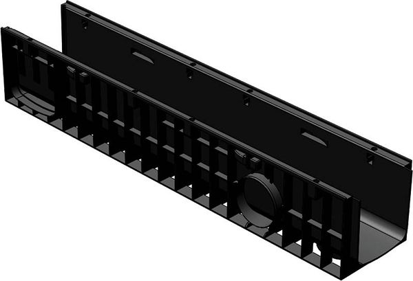 Лоток водоотводный Standart 19,6*18,5 DN150, пластиковый, нагрузка до 25т (ДхШхВ-1000х196х185мм)