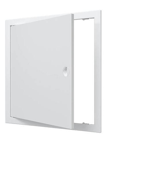 Дверца пластиковая АБС 368х368 (346х346) белая с фланцем, ручка