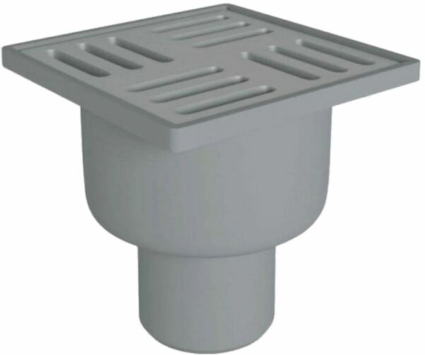 Трап РР канализационный вертикальный 50 (100х100) серый