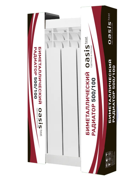 Радиатор биметаллический Oasis Heat 500/100 (4 секций) 0,812кВт