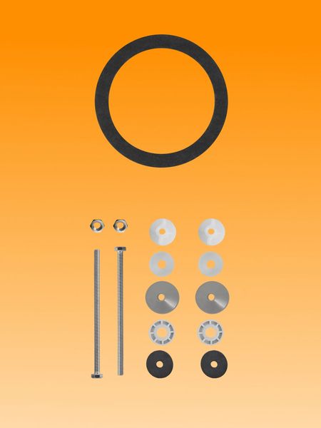 Арматура к унитазу, нижняя подводка, 2 кнопки, пластик/хром РМС