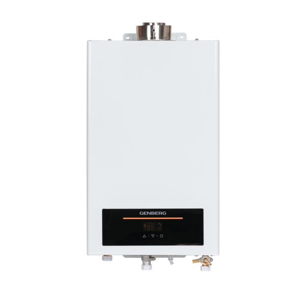 Водонагреватель газовый GENBERG Турбо Max 710.01 Белый, 12 л/мин, 23 кВт (труба в комплекте)