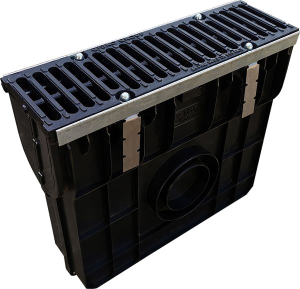 Пескоуловитель пластиковый к серии лотков MAX 100  (ДхШхВ-500х160х420 мм), E600