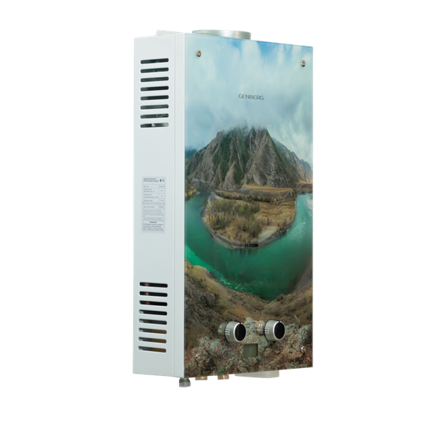 Водонагреватель газовый GENBERG Декор-Eco 210.01 Мультинские озера, 10 л/мин, 20 кВт