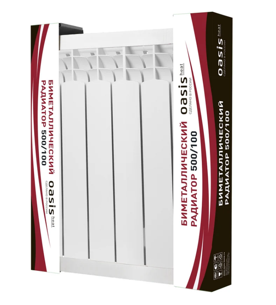 Радиатор биметаллический Oasis Heat 500/100 (6 секций) 1,218кВт