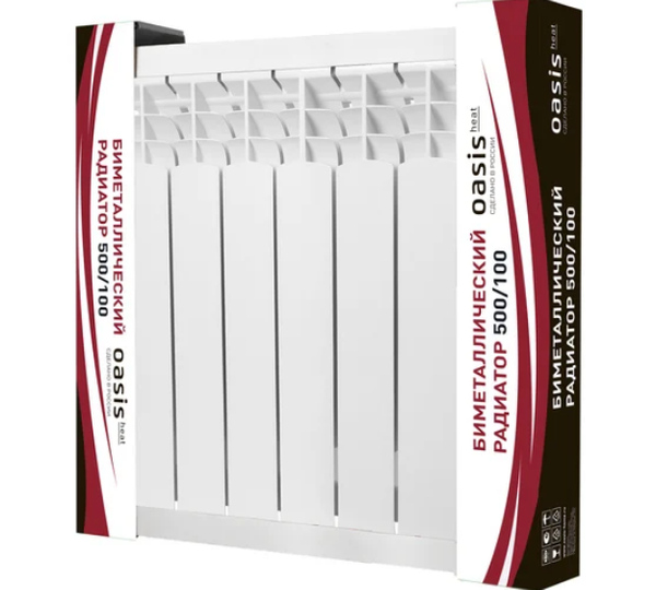 Радиатор биметаллический Oasis Heat 500/100 (8 секций) 1,624кВт
