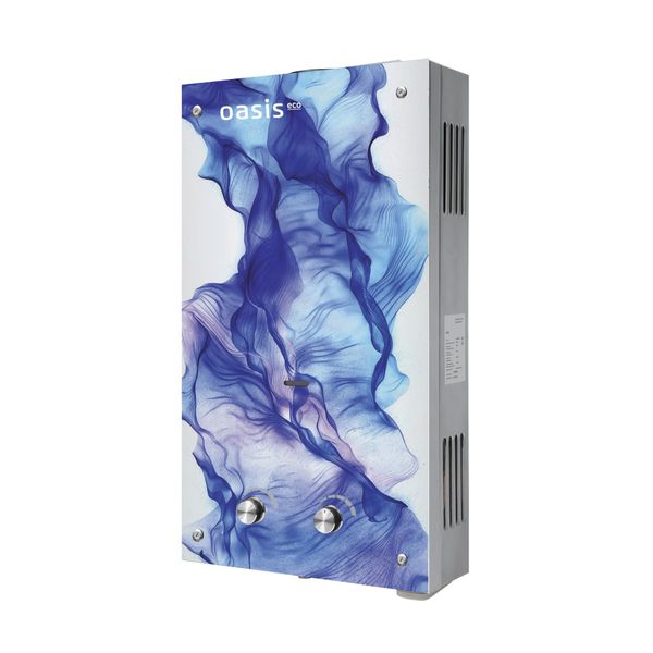 Водонагреватель газовый OASIS Eco D-20 Синяя абстракция, 10 л/мин