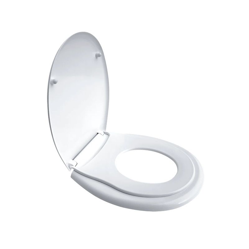 Сиденье белое семейное, ширина 360мм, длина 411-436мм, крепление 160мм (с резин. амортизаторами)