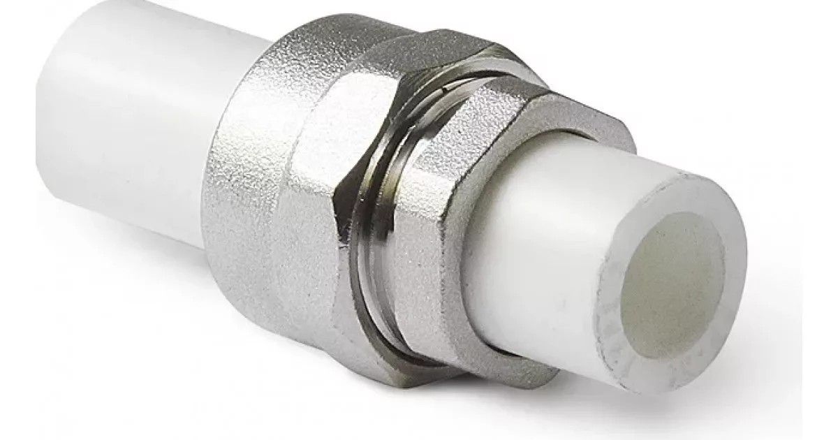 Разборное металлическое соединение труба-труба PPRС 50  (белый) FD  (5/20)