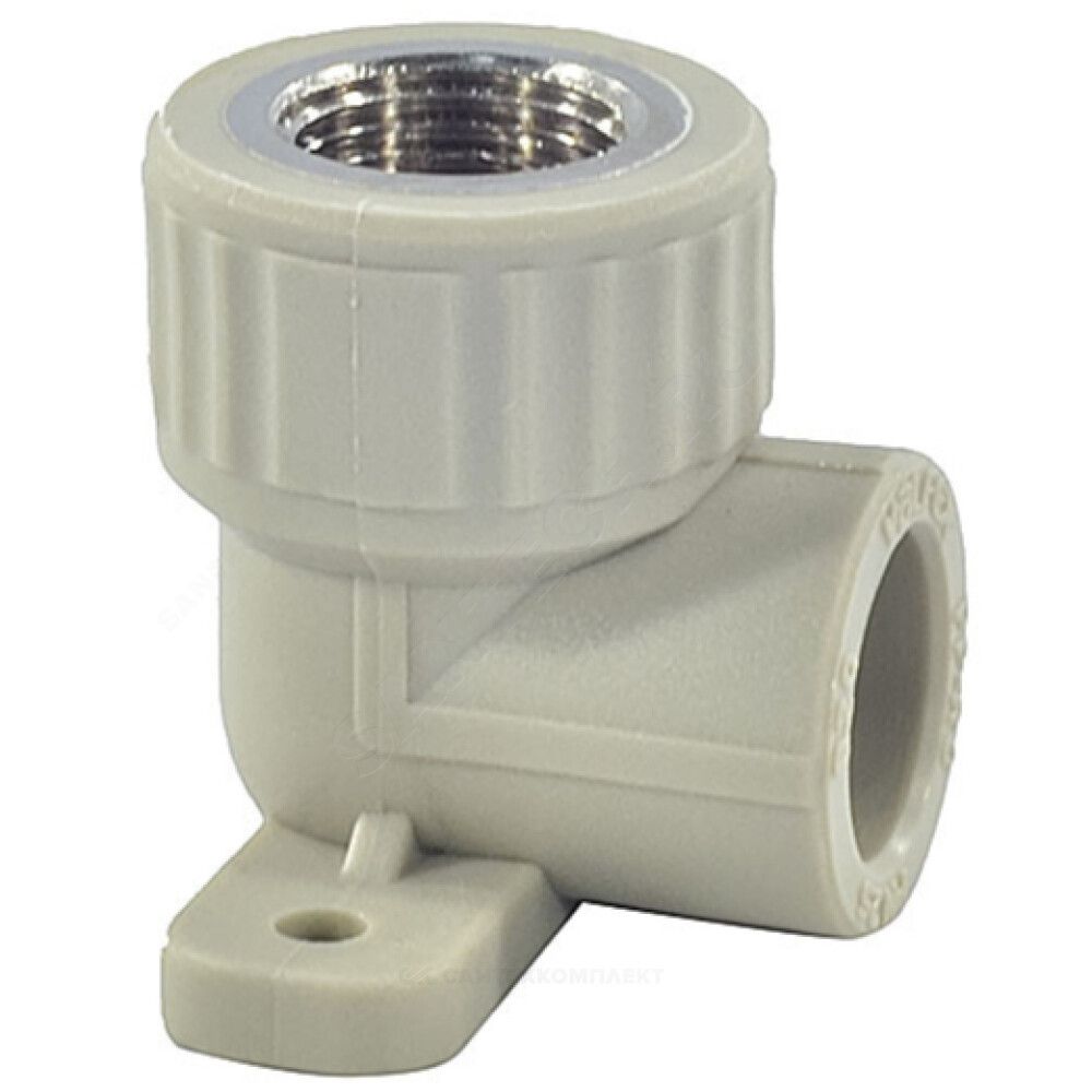 Угольник ВР с креплением 25х3/4"   (серый) FD  (5/50)