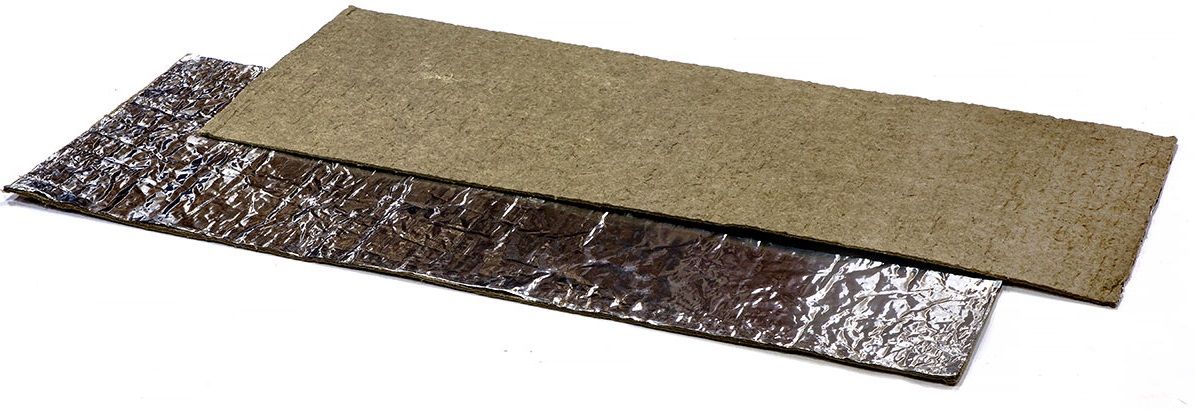 Лист базальтовый картон БВТМ-ПФ1 t-10мм (1250х600мм) фольгированный