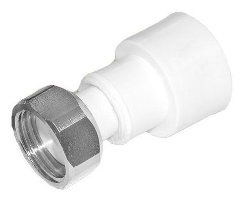 Муфта с накидной гайкой 20х1/2" (белый) FD  (25/150)