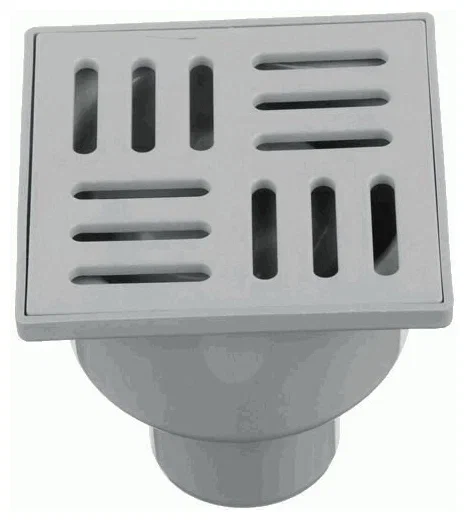 Трап РР канализационный вертикальный 50 (100х100) серый