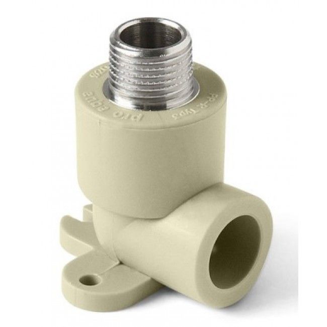 Угольник НР с креплением 25х3/4"   (серый) FD  (10/60)