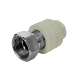 Муфта PPRC с накидной гайкой 20х1/2" (металлическая вставка под гайкой,сер.) FD  (50/200)