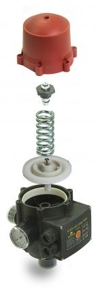 Блок автоматики с манометром TIM PS-01A (диапазон настройки 1,5-3 бар) с манометром