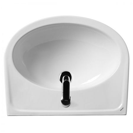 Умывальник "Бореаль-60" пьедестал, с переливом, без комплекта, 1 отверстие, белый