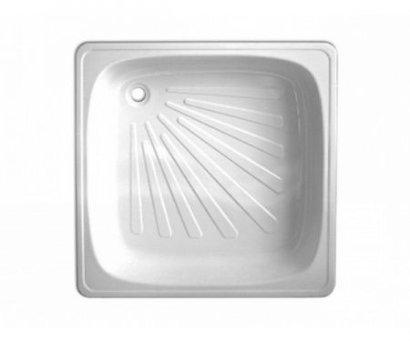 Поддон душевой стальной 900х900х130мм (Белый)