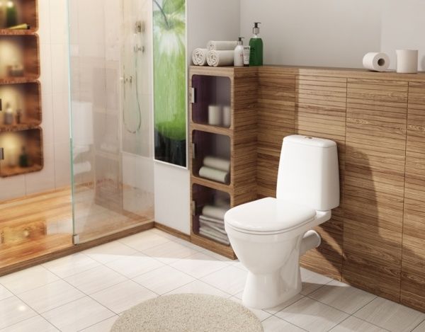 Унитаз "Премьер", белый, 2кноп.,прямой вып.,нижн.подв., сиденье полипропилен