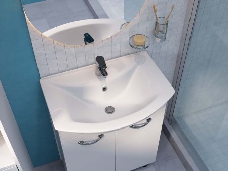 Умывальник мебельный "Грация" с переливом, без комплекта, 1 отверстие, белый