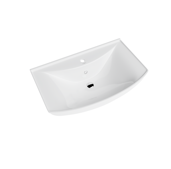 Умывальник мебельный "Стиль-650" с переливом, без комплекта, 1 отверстие, белый