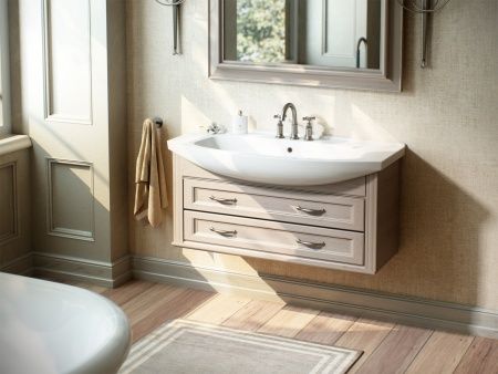 Умывальник мебельный "Элеганс 1050" с переливом, без комплекта, 1 отверстие, белый