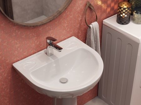 Умывальник "Лотос" без  перелива, без комплекта, 1 отверстие, белый