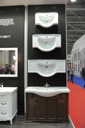 Умывальник мебельный "Классик-650" с переливом, без комплекта, 1 отверстие, белый