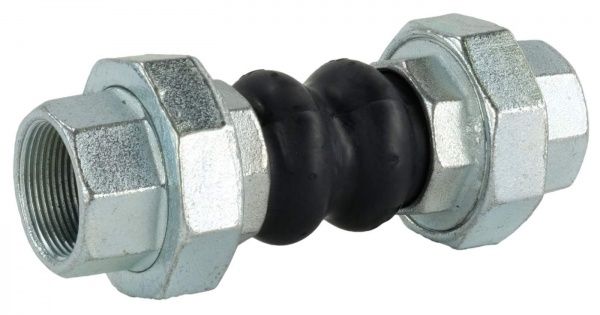 Компенсатор (виброкомпенсатор) муфтовый Ду 20 (резиновая вставка) Ру 16