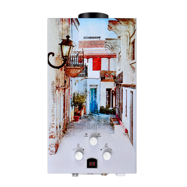 Водонагреватель газовый  EDISSON E 20 GD (Лиссабон) (эл.розжиг, дисплей, луженый теплообм.)
