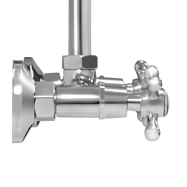 Смеситель для душа двуручный "Istok life Luxe" с жесткой стойкой, тропический душ