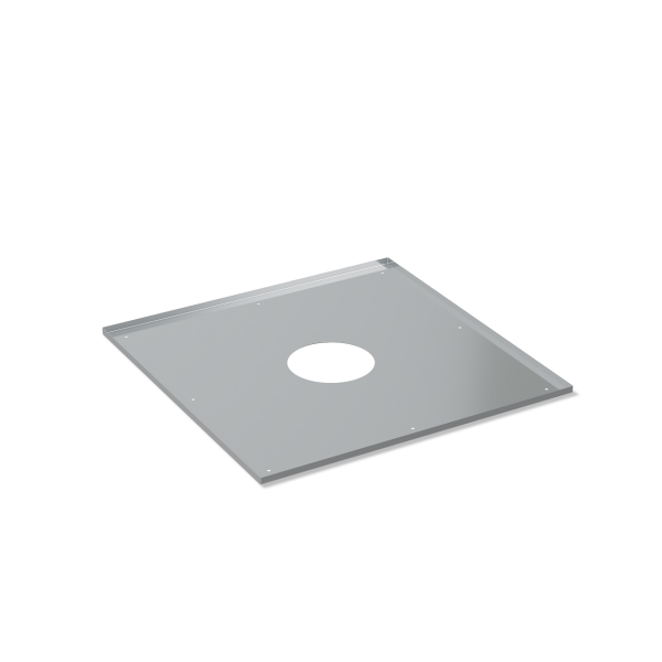 Экран защитный нерж. 500х500 мм. с отверстием Ф 200 мм. (430/0,5 мм.)