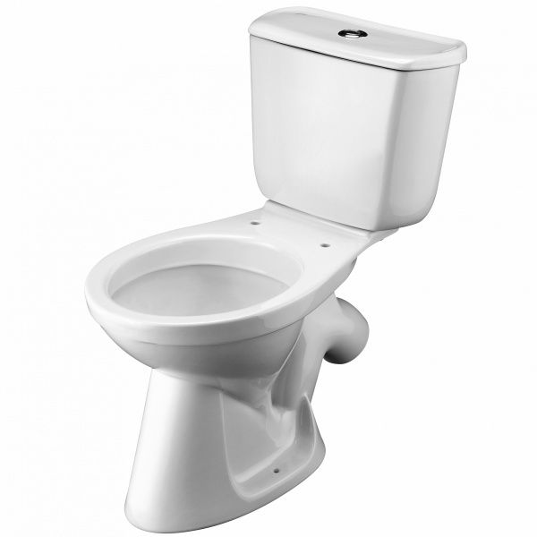 Унитаз Бриз с бачком, белый, 1 кн.арм., косой выпуск, нижн.подв., сиденье полипропилен