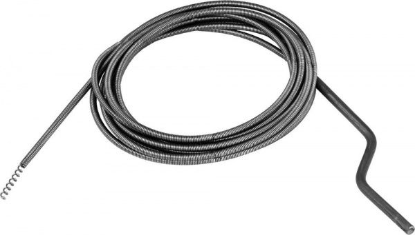 Трос сантехнический с ручкой (6 мм.) 5 метров (бытовой)