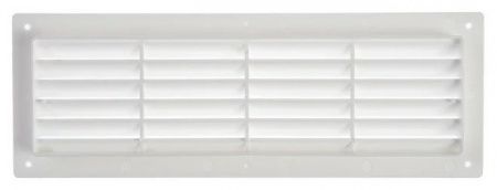 Решетка пластиковая 368х130, белая