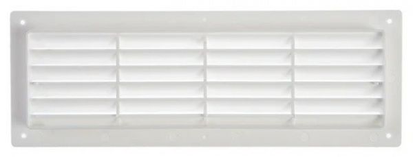 Решетка пластиковая 368х130, белая