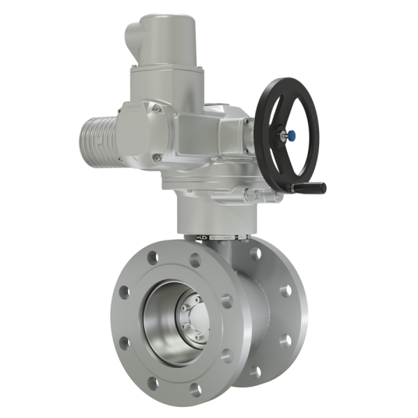 Затвор трехэксцентриковый ПДЗ.Ф.Э.200.016.02.НТ.R   Ду200, Ру-16, с эл.приводом, фланцевый