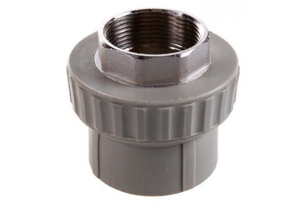 Муфта PPRC комбинированная ВР 75х2 1/2" под ключ   (серый) Valfex (1/6)