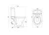 Унитаз Римини с бачком, белый, 2-х кн.арм., косой выпуск, нижн.подв., сиденье полипропилен
