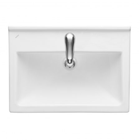 Умывальник "Визит-55" с переливом, без комплекта, 1 отверстие, белый