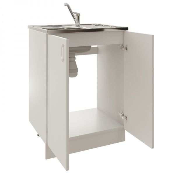 Тумба для накладной кухонной мойки 60 ЛДСП белая